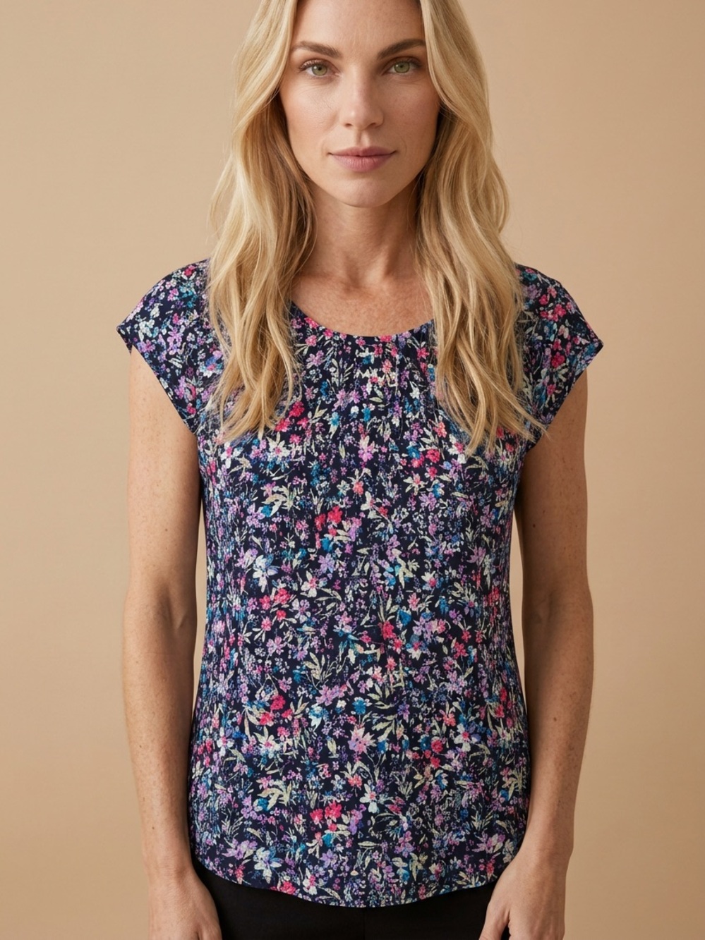 APRICOT Floral Blouse - Black and Multicolor